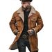 Bomberjacke im Wildleder-Look für Herren – Wintertauglicher Mantel mit Reißverschluss und mehreren Taschen (100 % Polyester) – Slim Fit für Freizeit und Pendler_voghion.com