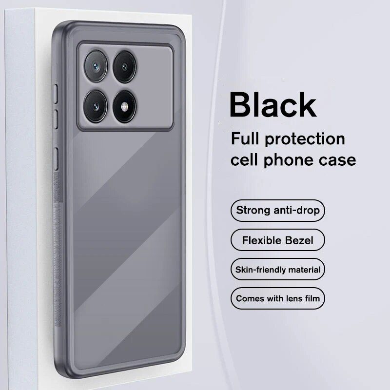 Pro Case Clear Soft Silicone Phone Cover per Xiaomi PocoX6 Protezione completa dell'obiettivo Funda PocoX6Pro Little X6Pro X 6 5G_voghion.com