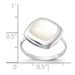 Sterling Silver Rhodium-plated Moon Mother Of Pearl Ring_voghion.com