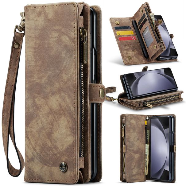 Applicable to New Samsung Z Folder 6 Phone Case Folding Zfolder 5 Mobile Phone Leather Case Multifunctional Card Wallet_voghion.com