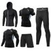 Men's Fitness Clothing Slim Fit Training High Elasticity Quick-Dry Basketball Running Sports Set Breathable Base Layer_voghion.com