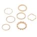 Set di 8 pezzi di anelli impilabili semplici, stile freddo, stile coreano, stile semplice, stile celebrità di Internet_voghion.com