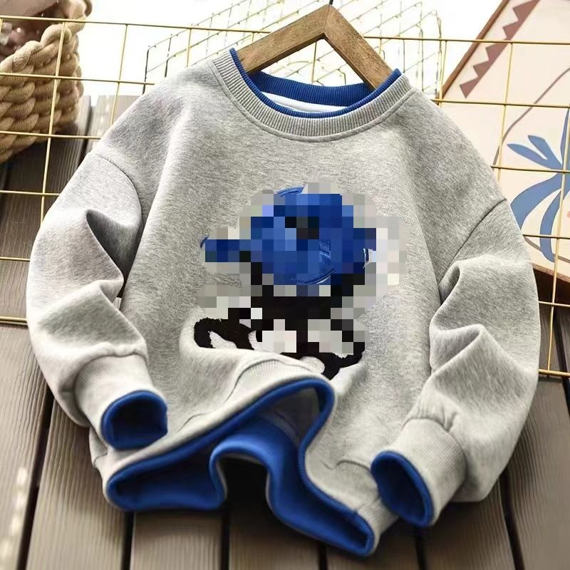 2024 Nuovo set di abbigliamento per ragazzi e ragazze Due pezzi di felpe in cotone per bambini, alla moda nel periodo primaverile e autunnale_voghion.com