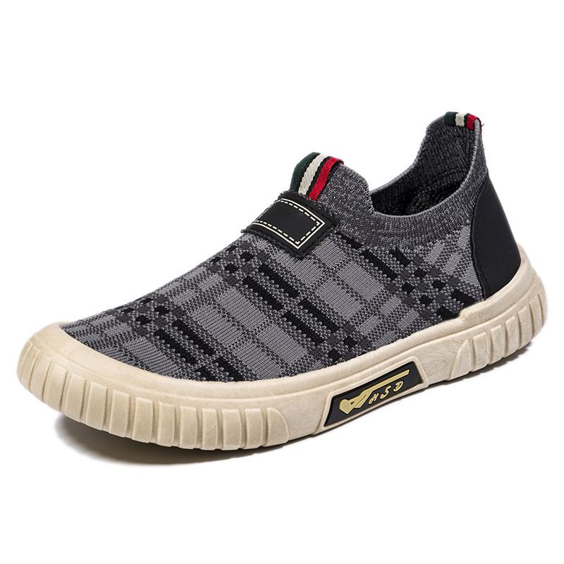 Herren Sommer Atmungsaktive Lazy Casual Flache Schuhe Herren Slip On Flying Woven Mesh Schuhe Herren Trendy Socken Schuhe Herren_voghion.com
