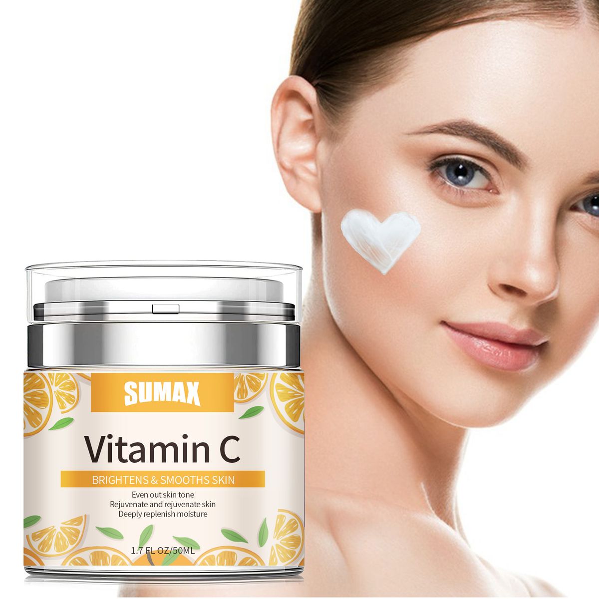 packaging SUMAX English temu50ml press jar vitamin C face cream_voghion.com