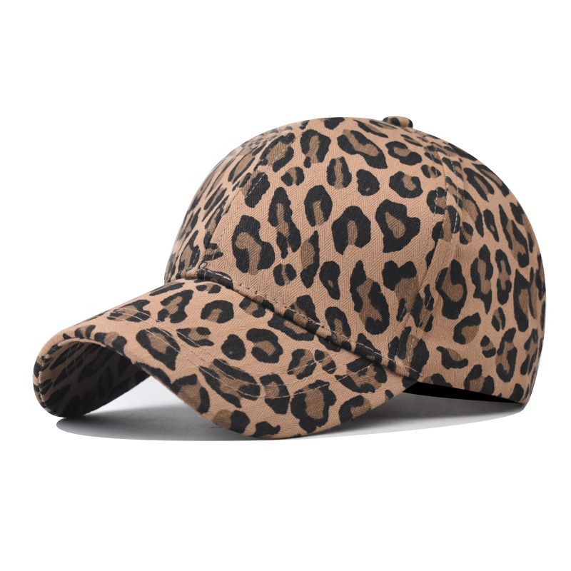 Frühling Sommer neue koreanische Version große Baseball-Cap Männer und Frauen Baumwolle Sonnenblende Leopard Print Hut_voghion.com