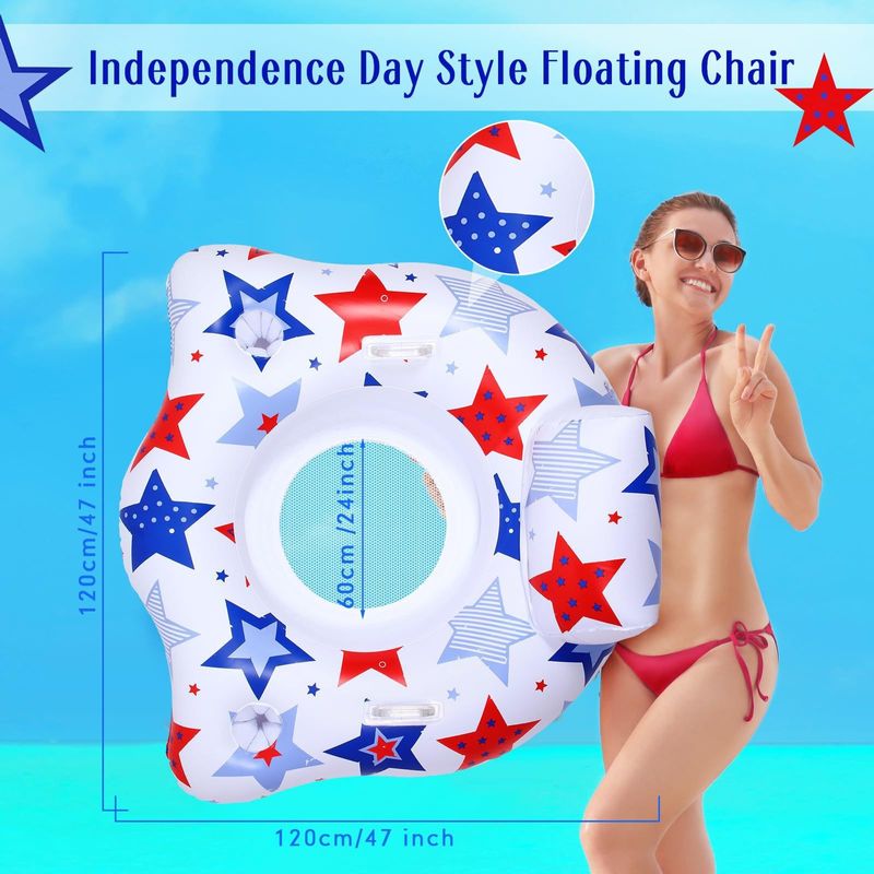 Șezlong gonflabil din PVC pentru adulți, plasă, cerc de înot, piscină, plutitor cu spătar, șezlong, noapte, luminos, plutitor, rând_voghion.com