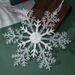 Vintage Acrylic Snowflake Ornaments – Elegant Christmas Tree & Door Hanging Decor (Frosted Ice Effect, Lightweight, 6 Sizes & Styles, Luxury Glam)_voghion.com