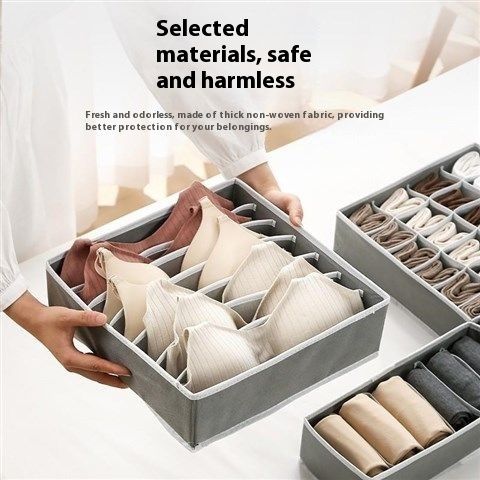 Underwear Home Bra Socks Four-Piece Set Foldable Organizer Thickened Storage Compartment Box_voghion.com
