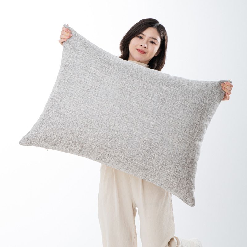 Linen Throw Pillow Covers Solid Color Large Cushion Covers No Insert Included Breathable Natural Fabric Hidden Zipper Bay Window Compatible_voghion.com