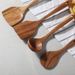 NiMuJiang Cross-Border Small Leaf Acacia Cooking Soup Spoon Spatula Teak Wood Kitchen Utensil Set Wooden_voghion.com