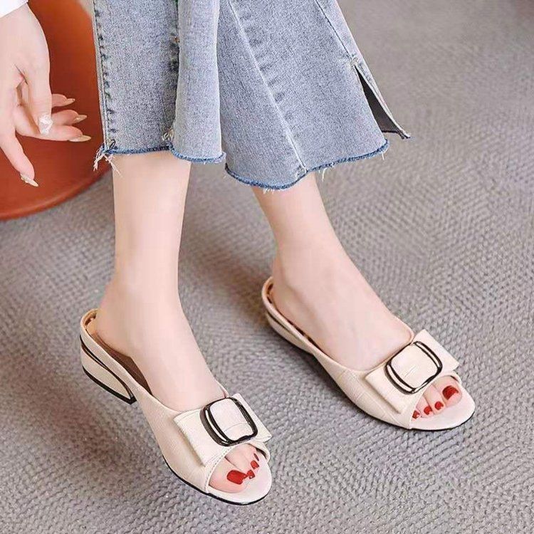 Mom's Comfortable Deep Cut Single Shoe, Anti Slip Leather Round Toe Plus Size Women's Shoes, Flat Bottom_voghion.com