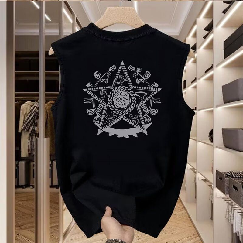 Meeste puuvillased lühikeste varrukatega trükitud vabaaja T-särgid_voghion.com