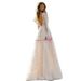 Damenbekleidung Hochzeitskleid Sexy Spitze Langarmkleid Abendkleid_voghion.com