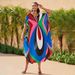 Women's Clothing Flowy Beach Cover Up Dress Lightweight Sun Protection Swimwear Wrap, Loose Fit Long Maxi Dress For Poolside, Vacation Summer Outings_voghion.com