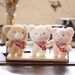Adorable Plush Bear Keychain Soft Toy Cute Rabbit Pendant Wholesale Backpack_voghion.com