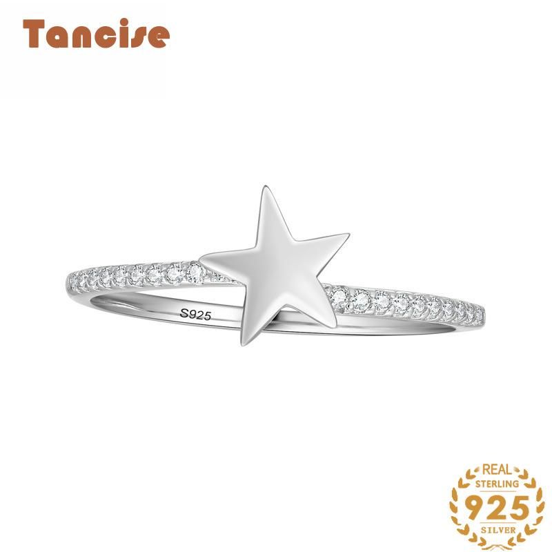 Tancise Anello in argento con zirconi classici Gioielli da donna Promessa di nozze Regalo per feste_voghion.com