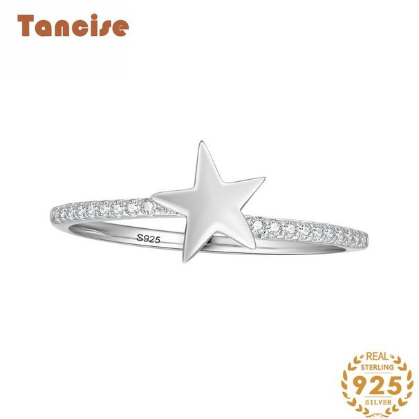 Tancise Anello in argento con zirconi classici Gioielli da donna Promessa di nozze Regalo per feste_voghion.com