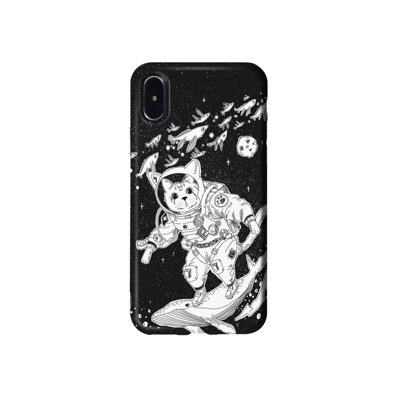 Unbeatable Quality Black And White Illustration Universe Space Cat Whale Suitable Mobile Phone Shell For IPhone 13 Plusiphone14promax12_voghion.com
