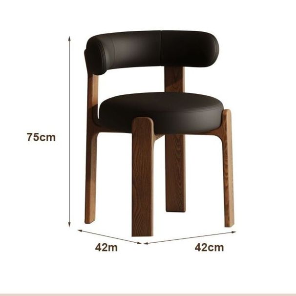 French Retro Solid Wood Home Wabi-Sabi Mid-Century Style Dining Table Designer High-End Nordic Backrest Chair_voghion.com