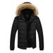 Men's Winter Hooded Padded Jacket - Slim Fit Nylon Shell With Polyester Lining Lightweight & Warm Casual Outerwear (Khaki/Red/Black/Navy)_voghion.com