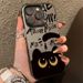 Cartoon Schwarze Katze, die Fisch isst, Galvanisiertes Silbergehäuse für Xiaomi Redmi Note 14 13 12 11 10 Pro Plus 5G 12S Redmi 14C 13 Abdeckung_voghion.com