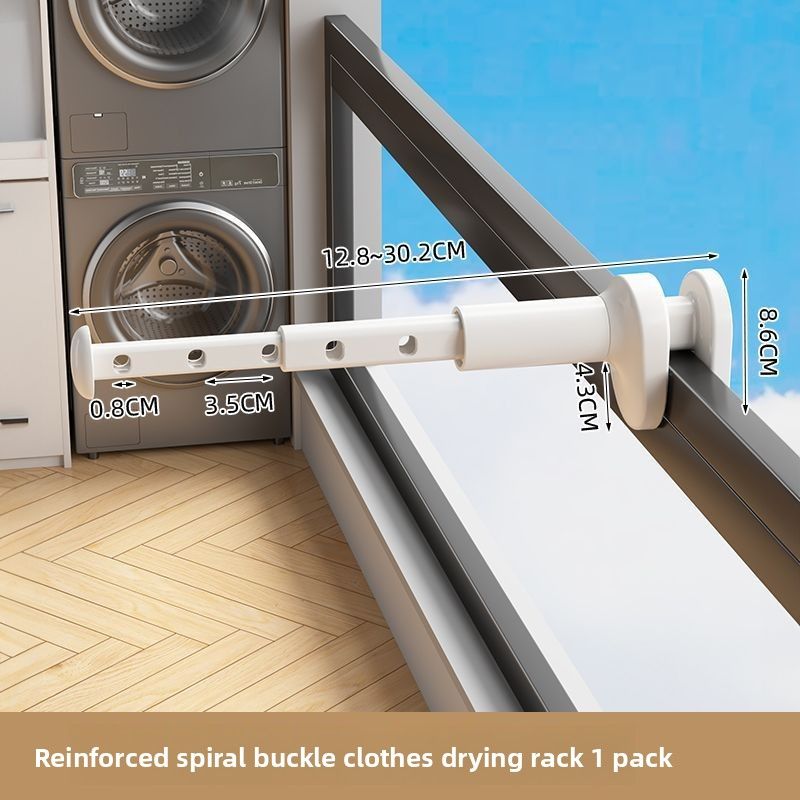 Balcony Travel Artifact Anti-Theft Invisible Telescopic Guardrail Window Clothes Clip Drying Rack_voghion.com