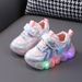 Mother & Kids Light Up Leather Sneakers For Girls Cartoon Princess Shoes Soft Soles Non-slip Toddler Shoes_voghion.com