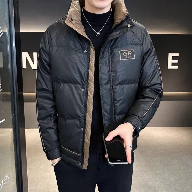 Nuovo piumino da uomo in tinta unita, di alta qualità, casual, alla moda, spesso, stile trendy, prodotto direttamente dalla fabbrica_voghion.com