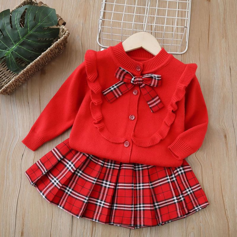 Maglione Autunno New Girl Baby Princess Dress Set JK in due pezzi da ragazza_voghion.com