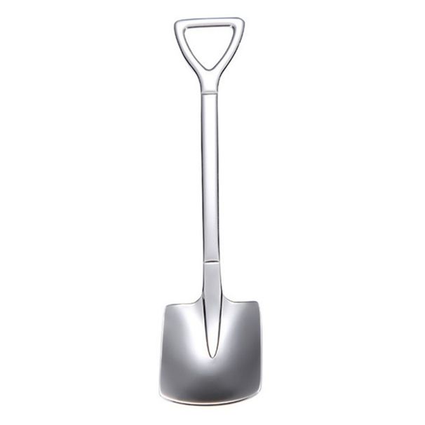 5Pcs Multi-Functional Shovel Design 304 Stainless Steel Coffee Iron Scoops Dessert Ice Cream Spoon Kitchenware_voghion.com