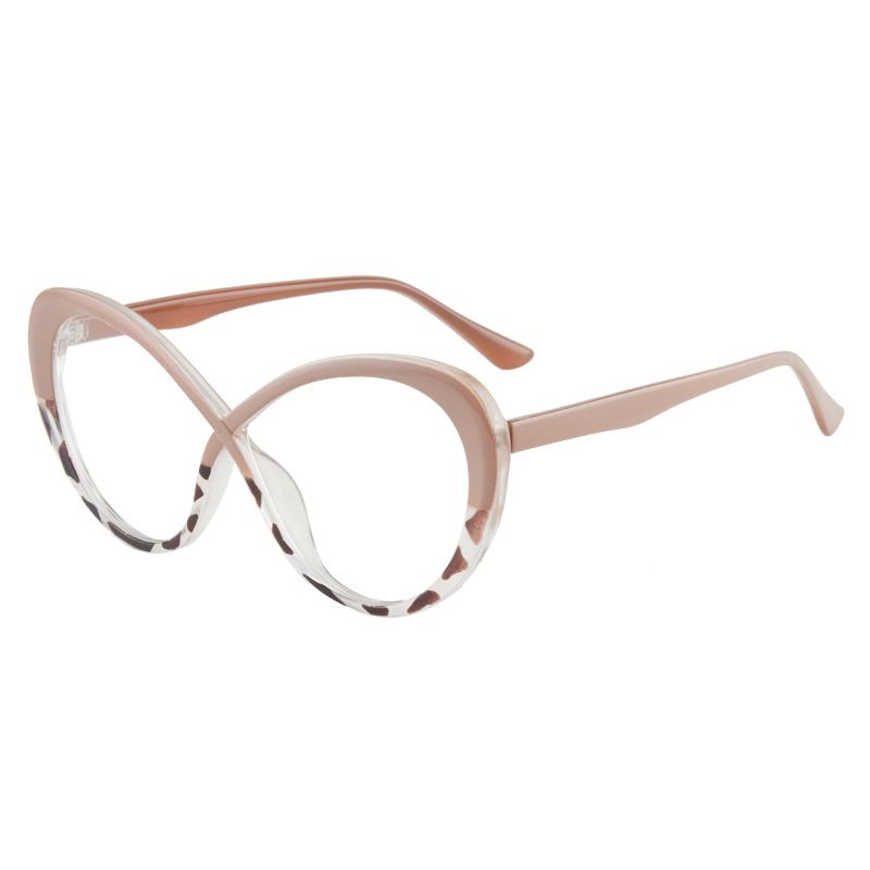 New Elliptical Cross Shaped For Women's Fashion, Internet Famous Street Photography, Flat Glasses, Anti Blue Light_voghion.com