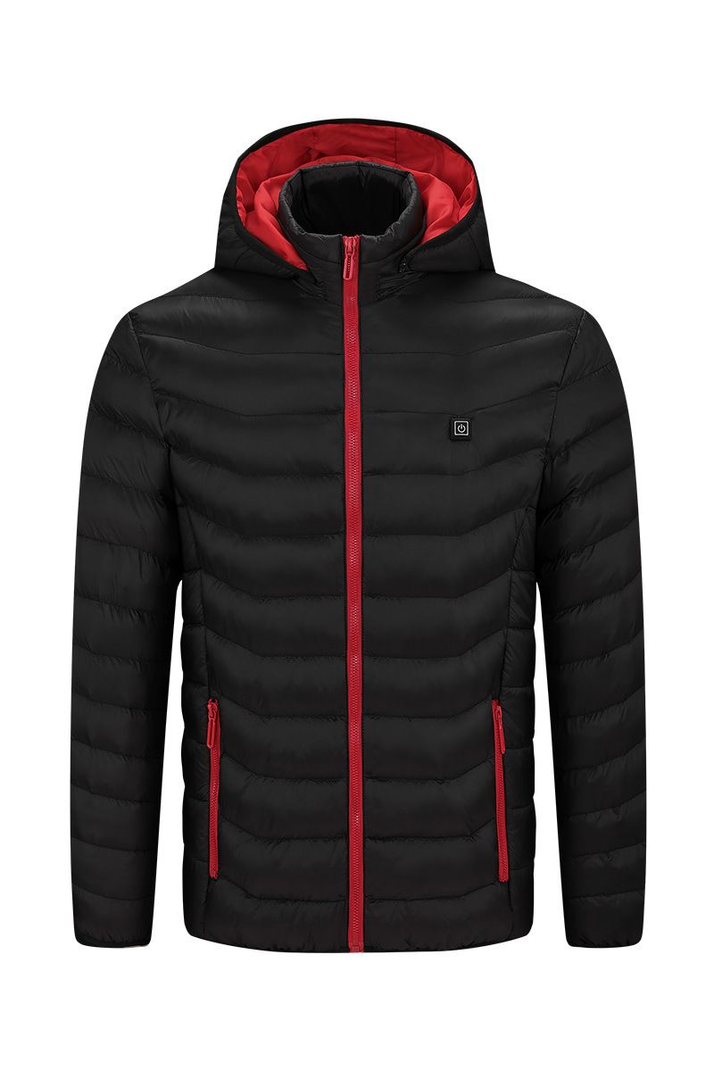 Men's Clothing Heated Coatheating cotton coat youth zipper hooded smart heating clothing cotton jacket USB electric heating top_voghion.com