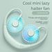 Small High Wind Power Cooling USB Rechargeable Silent Student Class Lazy Portable Neck Hanging Fan_voghion.com