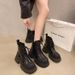 Martin For Women 2024 Autumn Winter New Black Versatile Sweet Cool Chunky Sole British Style Ins Short Boots_voghion.com
