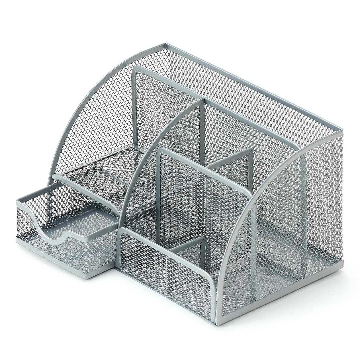 Porte-stylo en métal fournitures de bureau en gros multifonctionnel personnalité créative stylo baril combinaison papeterie bureau boîte de rangement creuse_voghion.com