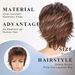 Synthetic Clip-in Wigs New Wig Brown Side Parted Short Straight Hair Reverse Curling Synthetic Fiber Headpiece_voghion.com