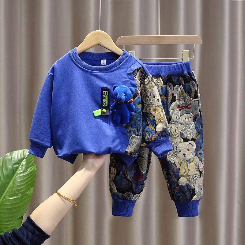 421 Jungen-Set und Herbst 2023 Neue trendige, hübsche, modische Baby-Frühlingskleidung, westliche Kinderkleidung_voghion.com