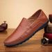 Herren Lederschuhe Casual Business Schuhe Leichte Loafer Slip-On Bean Schuhe_voghion.com