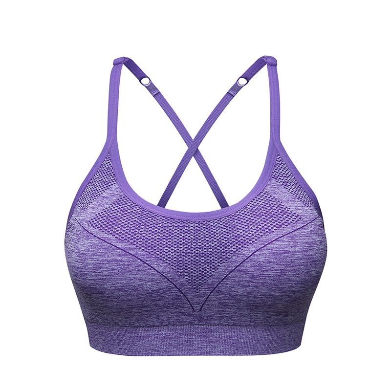 Sports For Women Running Yoga Vest Shockproof Gathered Shaping Fitness Bra Breathable_voghion.com