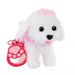 Interactive Plush Puppy Toy With Licking & Walking Function - Realistic Barking & Meowing Sound, Remote Control, LED Eyes, Leash Included_voghion.com