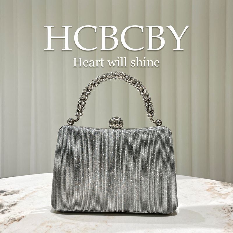 Borsa da sera con strass scintillanti in argento, borsa da donna, moda, personalità, temperamento, pochette, sposa_voghion.com