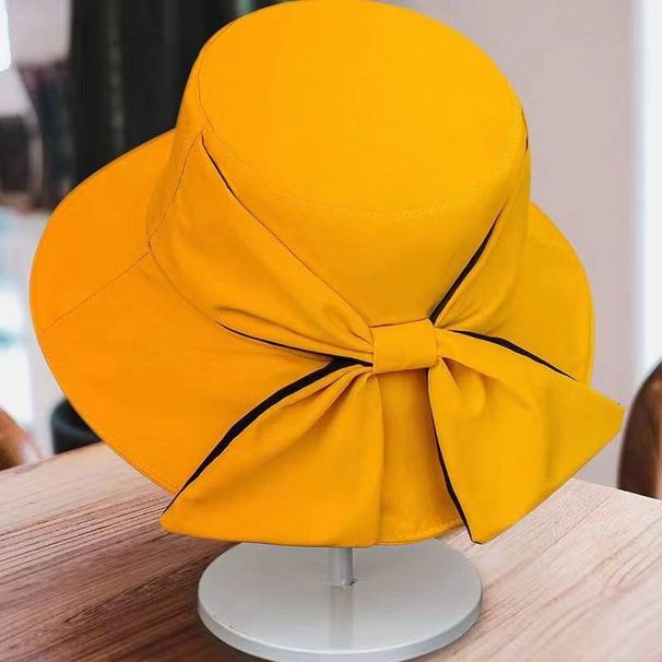2024 new hat bow fisherman hat women's sun hat small fragrant wind UV protection summer summer women's sun protection_voghion.com