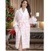 Underwear & Sleepwears Long Style Nightgown Loungewear Flannel Robe Long Sleeve Bathrobe Sleepwear Loungewear Soft Cozy Nightgown With Pockets_voghion.com