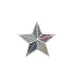 New Menss Hip Hop Colorful Cubic Zirconia Star Pendant Necklace Full Diamond Multi-color Pentagram Charm Brooch Copper_voghion.com