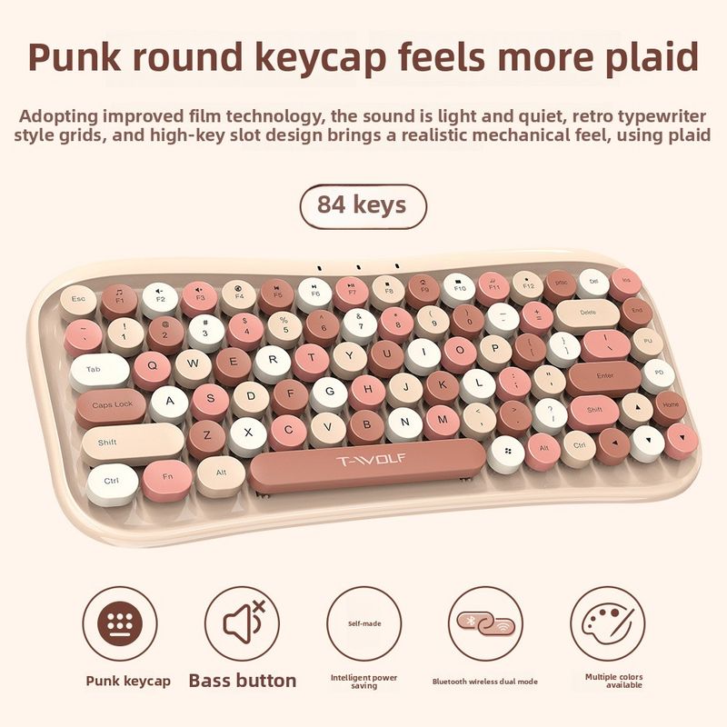 RTF660 Bluetooth Wireless Dual-mode Mouse Keyboard Set Lipstick Tablet Keyboard And Mouse_voghion.com