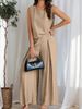 Women's Clothing Wide Leg Pants Casual Fashion Solid Color High Waist Loose Suit_voghion.com