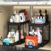 2-Tier Sliding Under Sink Organizer Multifunctional Space-Saving Bathroom Cabinet Basket Storage Drawer Under Cabinet Box_voghion.com