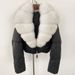 Damen-Winter-Pufferjacke mit Fuchspelzkragen, 90 % weiße Entendaunen, abnehmbare Kapuze, übergroße Passform, Wärme bei jedem Wetter_voghion.com