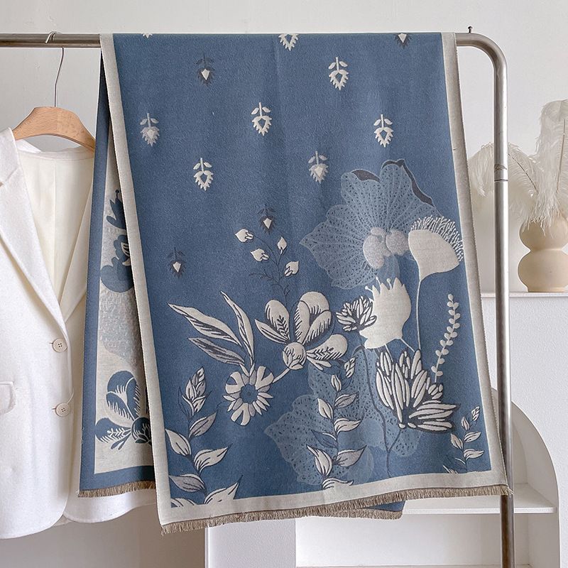 Sciarpa di lusso alla moda, stile esterno, scialle caldo e climatizzatore stampato versatile in cashmere autunno/inverno 2024_voghion.com